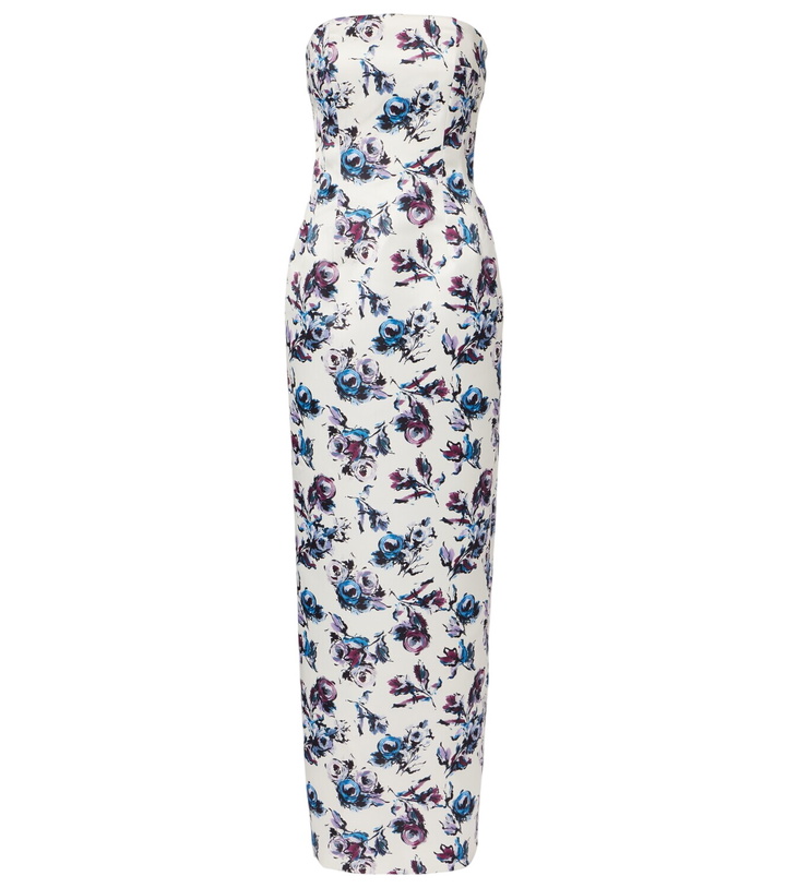Photo: Emilia Wickstead Laelia floral bustier gown
