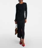 Marant Etoile Jelina gathered jersey maxi dress