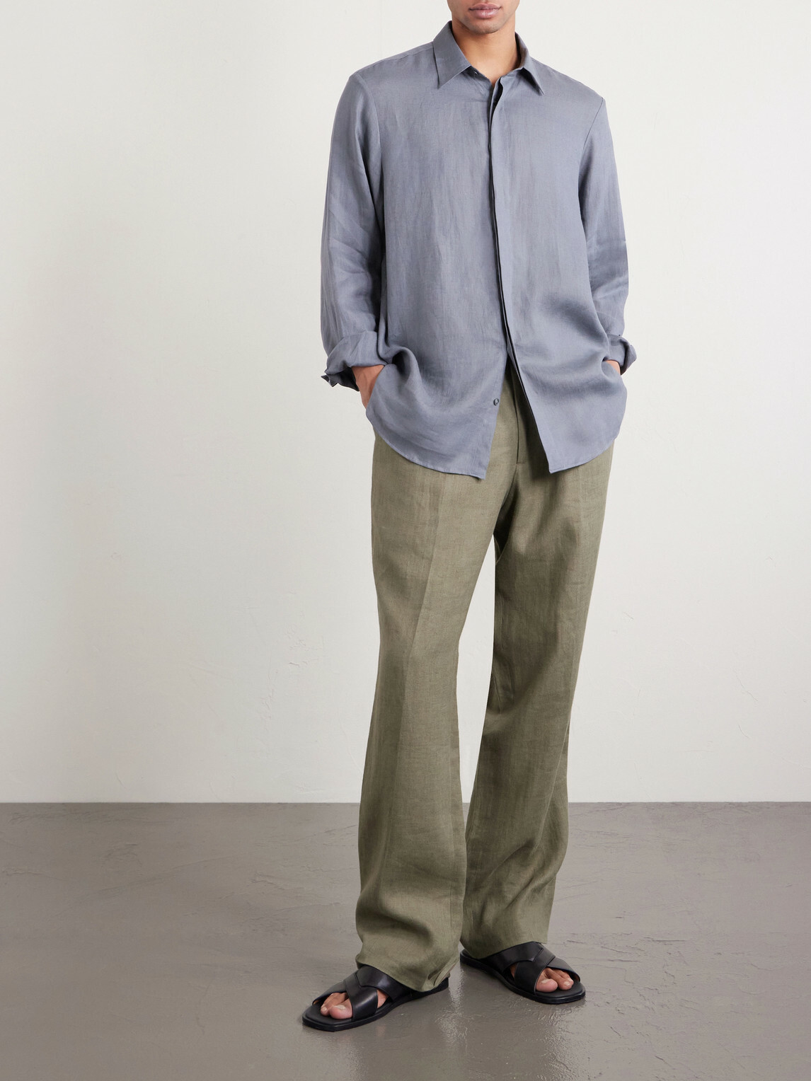 Lardini - Linen Shirt - Gray
