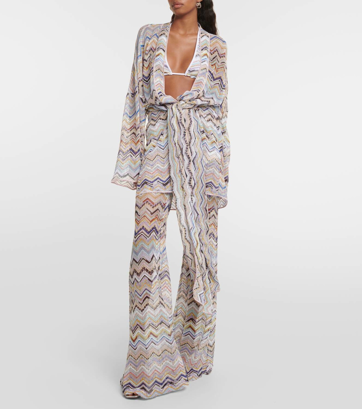 MISSONI MARE★素敵！Chevron Print Beach Cover Up Romper NWT MISSONI Multicolor/Metallic Chevron Print Beach Cover Up