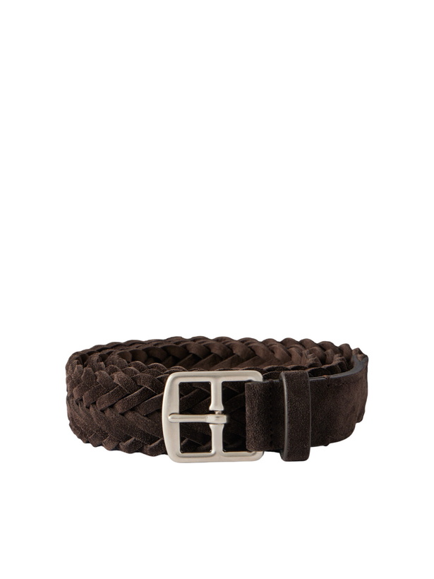 Photo: Officine Creative - 3cm Woven Suede Belt - Brown
