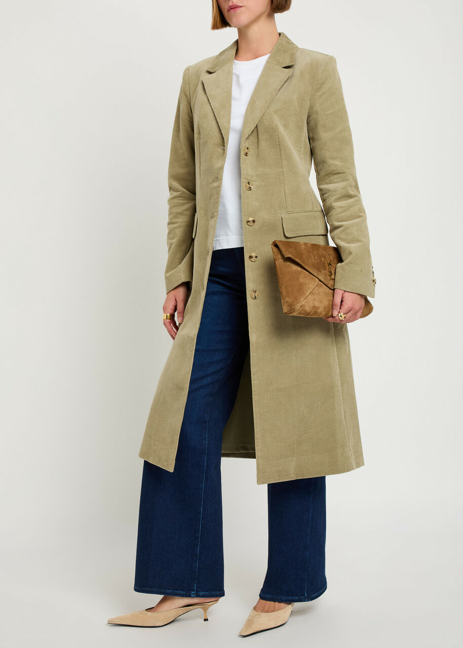 Paige Trexi Corduroy Coat Olive