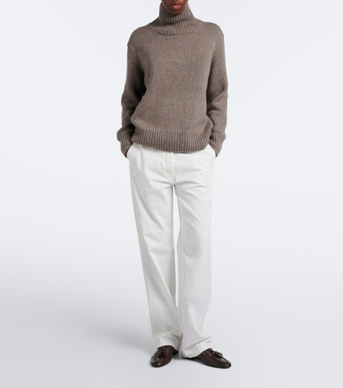 The Row Caden leather loafers
