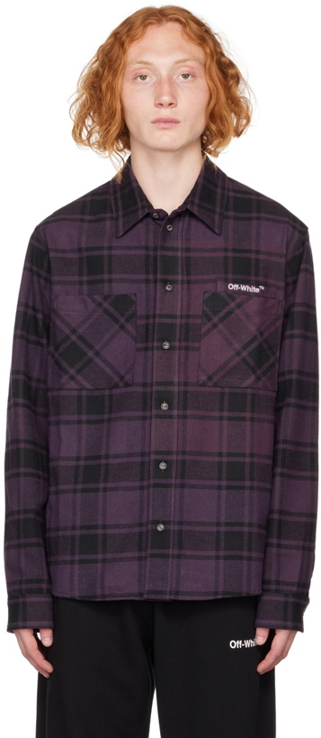 Photo: Off-White Black & Purple Arrows Shirt