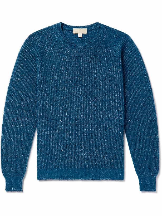 Photo: 120% - Ribbed-Knit Sweater - Blue