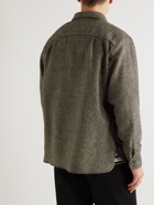 De Bonne Facture - Herringbone Wool Overshirt - Gray