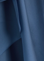 Talbot Runhof Draped Velvet and Organza Gown Navy