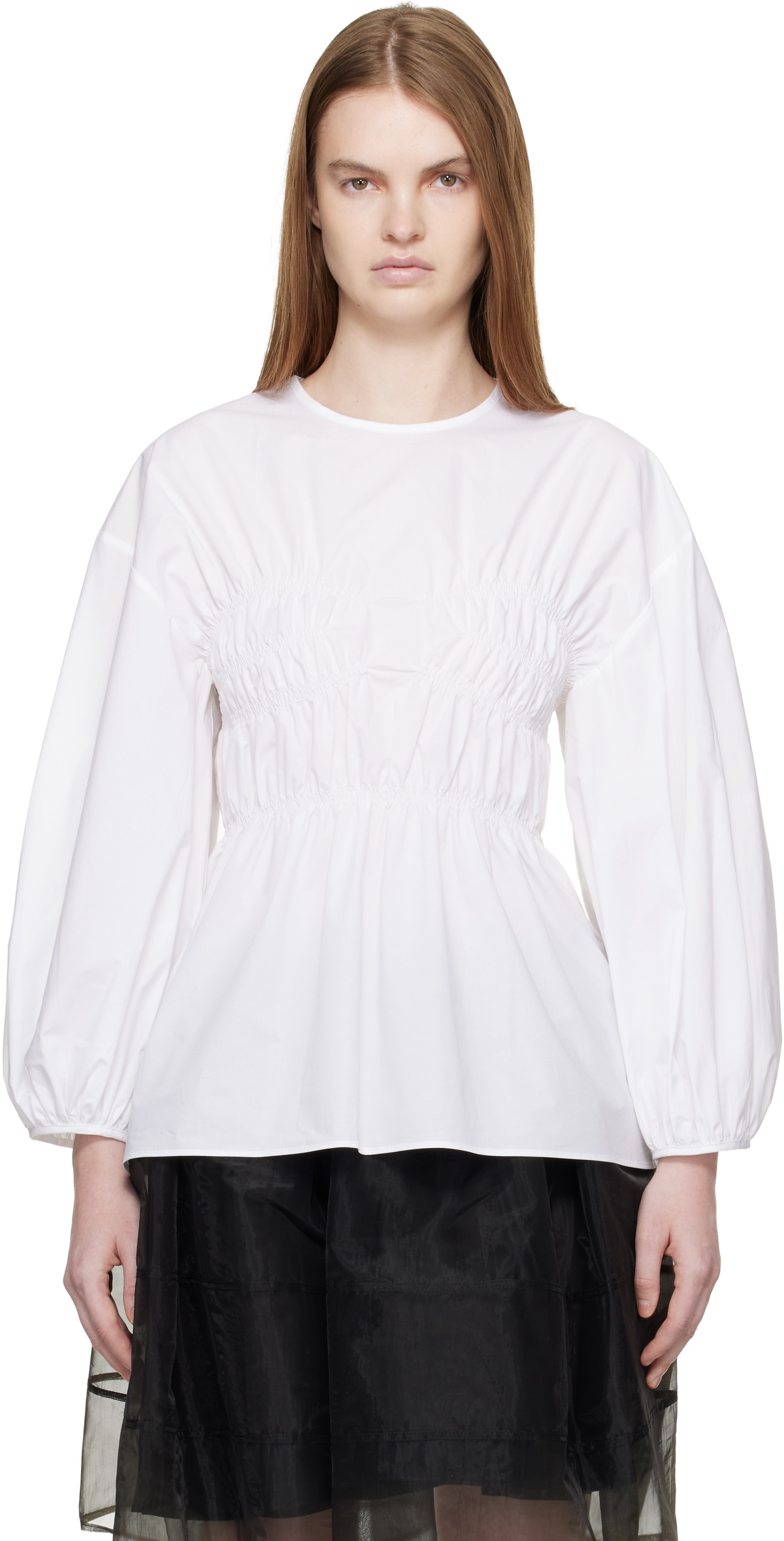 CECILIE BAHNSEN Alma Matelassé Puff Sleeve Blouse Cecilie Bahnsen