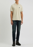 Belstaff Logo Piqué Cotton Polo Shirt Beige
