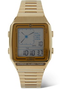 Timex - Q Timex Reissue LCA 32.5mm Gold-Tone Digital Watch