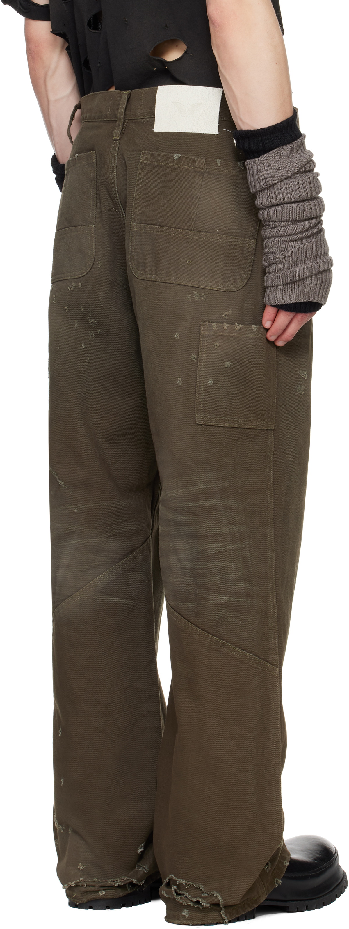 Alexander Digenova Khaki Underground Repair Jeans Alexander Digenova