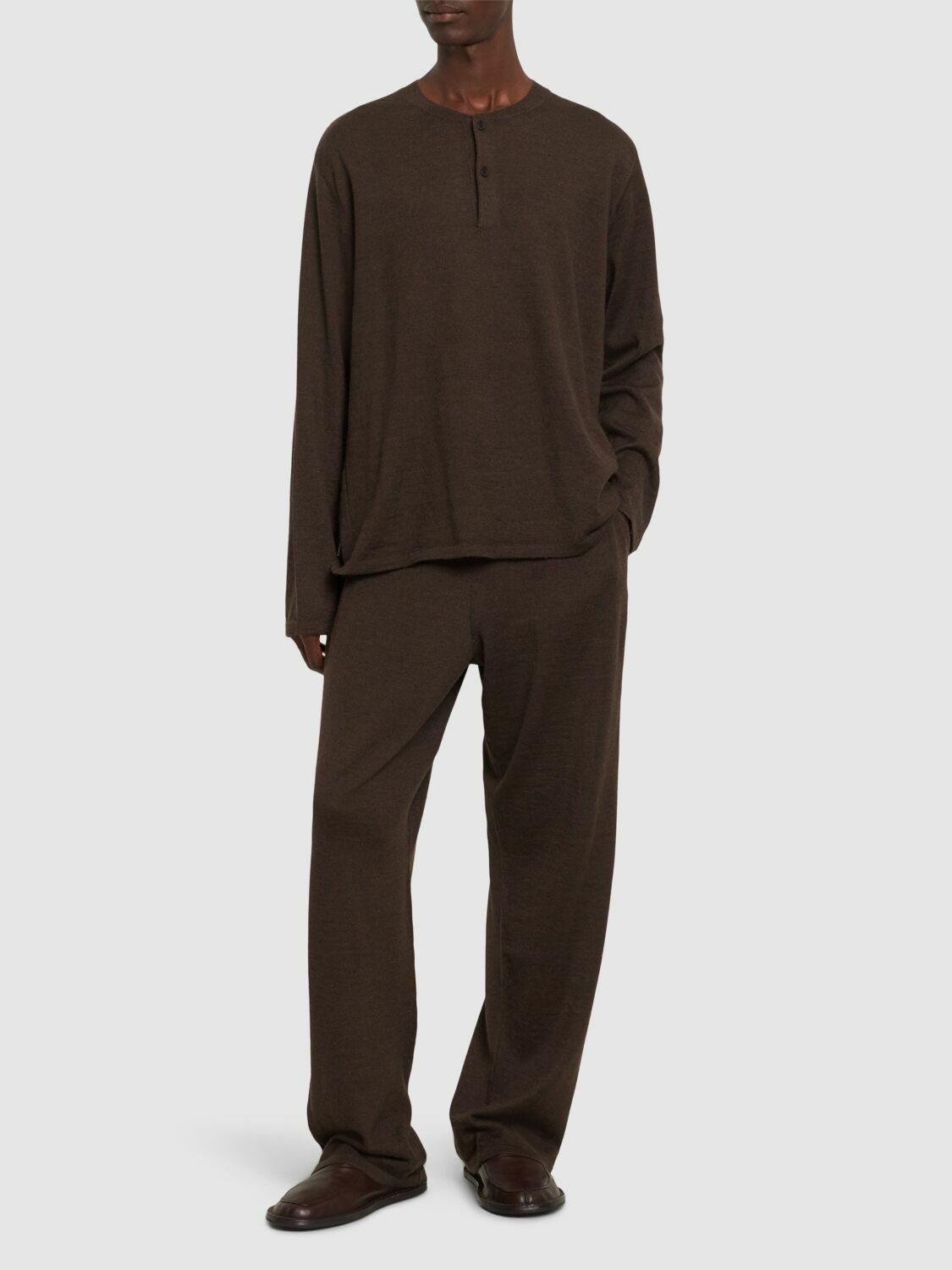 The Row Ennio wool ウール　長袖 THE ROW Ennio Wool & Silk Long Sleeve T-shirt The Row