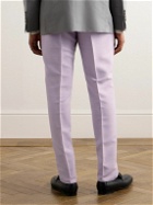 TOM FORD - Straight-Leg Woven Suit Trousers - Purple