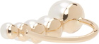 Sophie Bille Brahe White & Gold Petite Croissant Single Earring