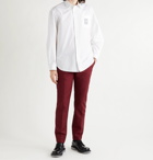VALENTINO - Logo-Appliquéd Cotton-Poplin Shirt - White