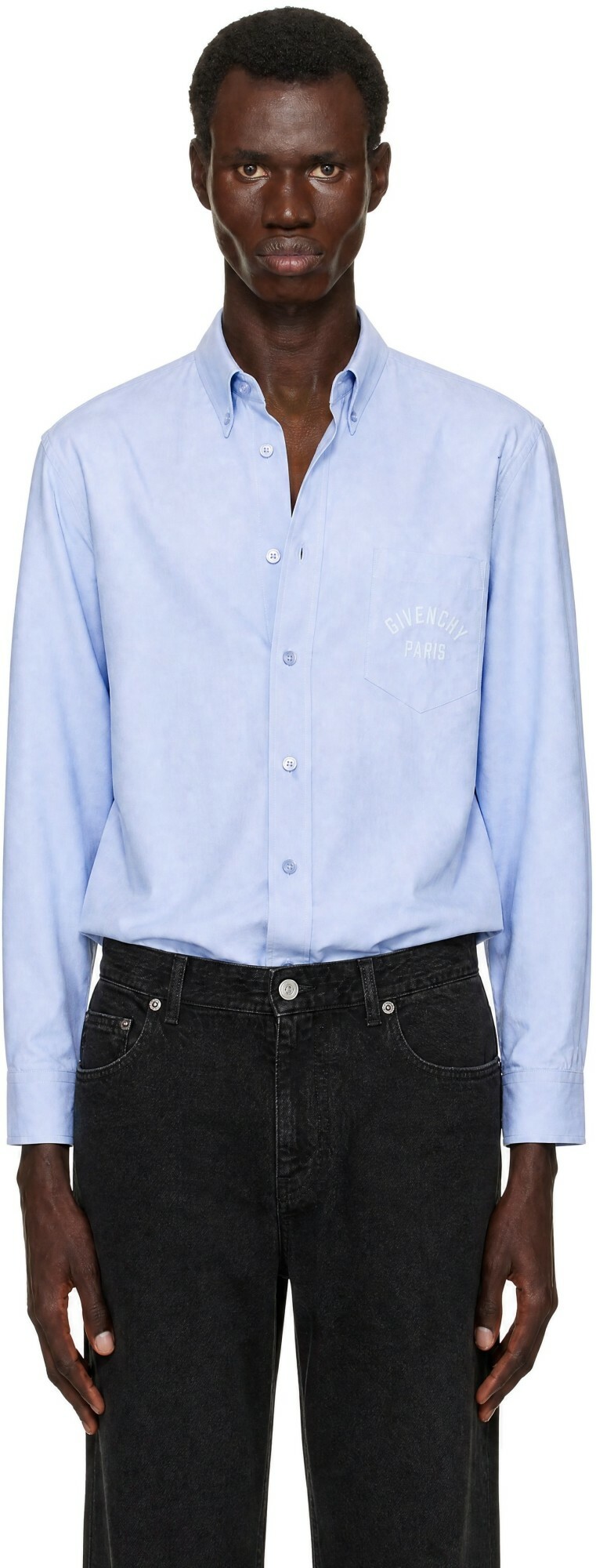 Givenchy Blue Classic Fit Button Down Shirt