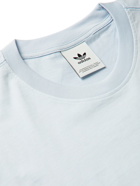 ADIDAS ORIGINALS - Adicolor Premium Logo-Appliquéd Organic Cotton-Jersey T-Shirt - Blue