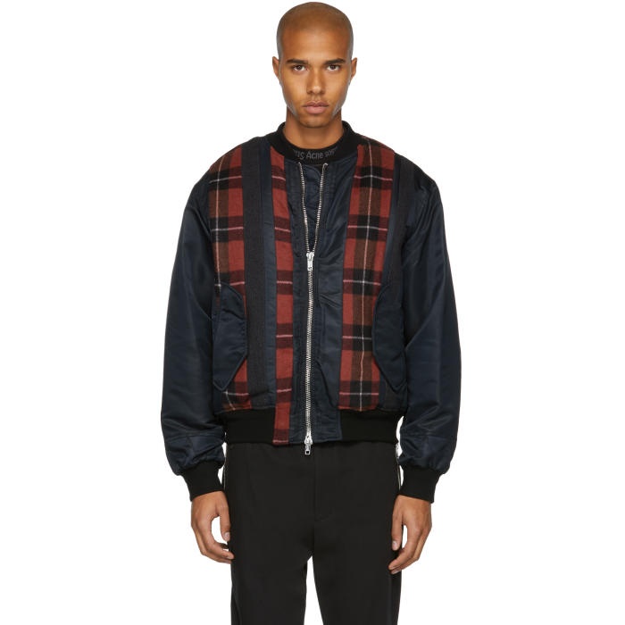 Photo: 3.1 Phillip Lim Black and Red Panelled MA-1 Bomber Jacket