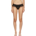 Aubade Black Open-Up String Thong