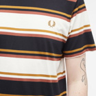 Fred Perry Men's Bold Stripe T-Shirt in Ecru
