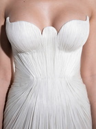 Maria Lucia Hohan White Jasleen Pleated Gown