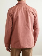 Mr P. - Garment-Dyed Cotton and Linen-Blend Twill Overshirt - Pink