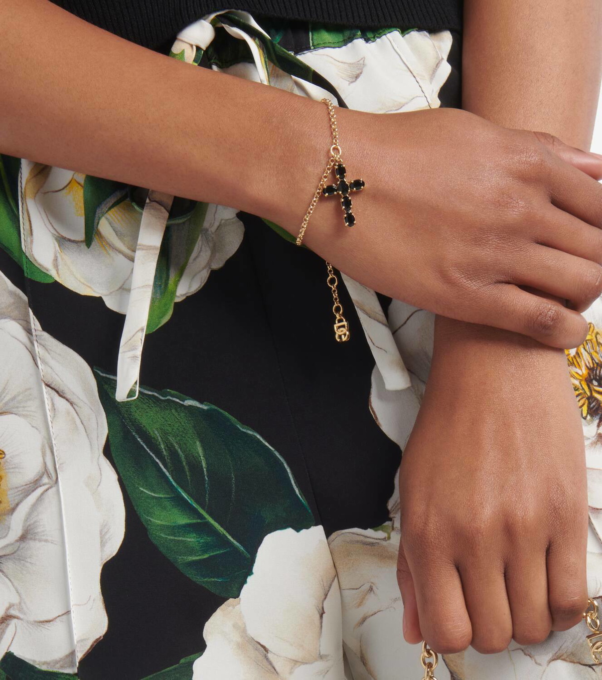 Dolce&Gabbana Cross crystal-embellished bracelet