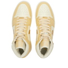 Air Jordan Women's 1 Mid SE Sneakers in Pale Vanilla/Metallic Gold