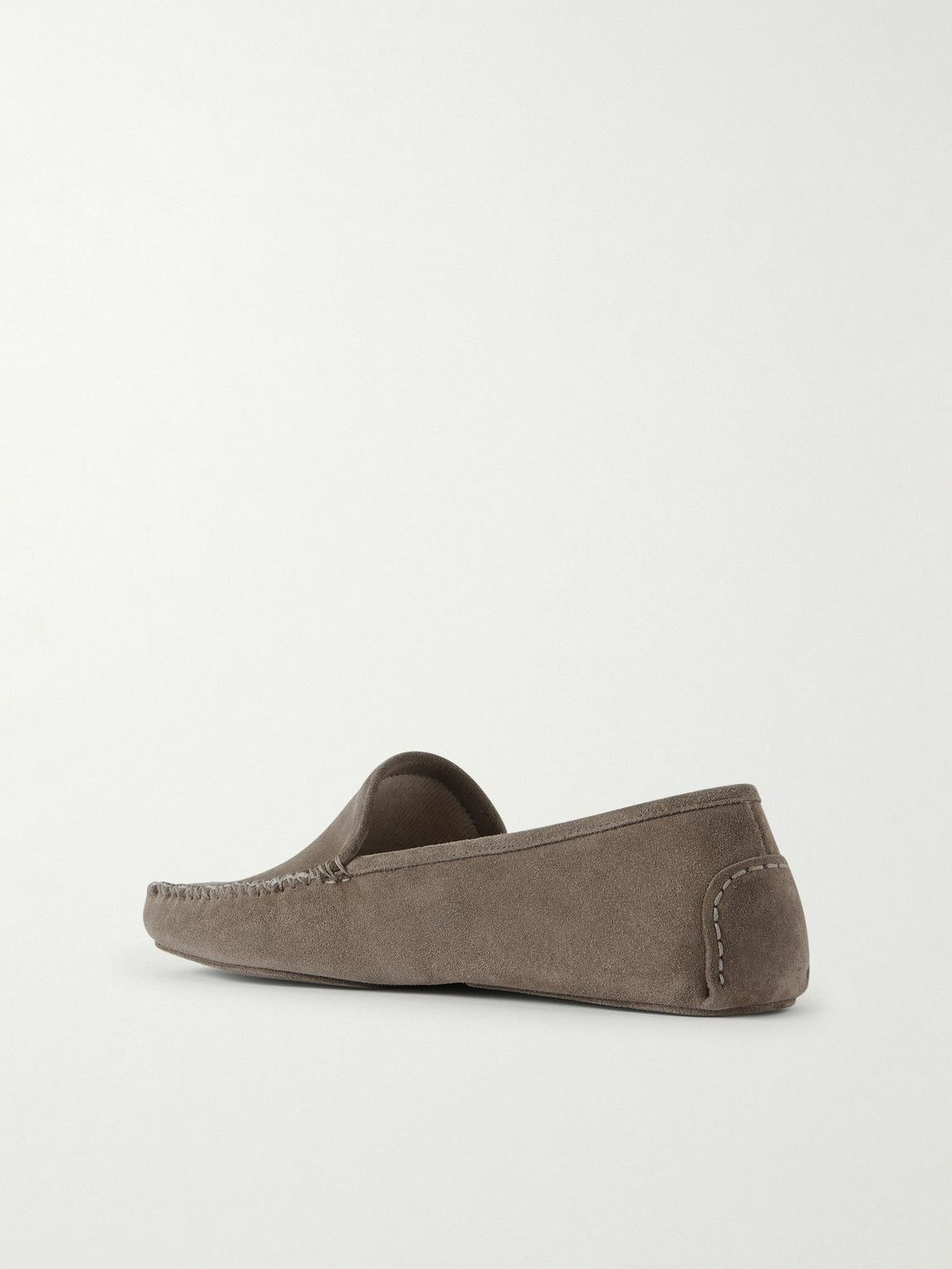 Thom Sweeney - Cashmere-Lined Suede Slippers - Brown