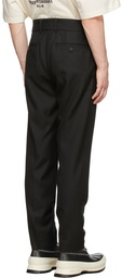 Wooyoungmi Black Wool Tapered Trousers