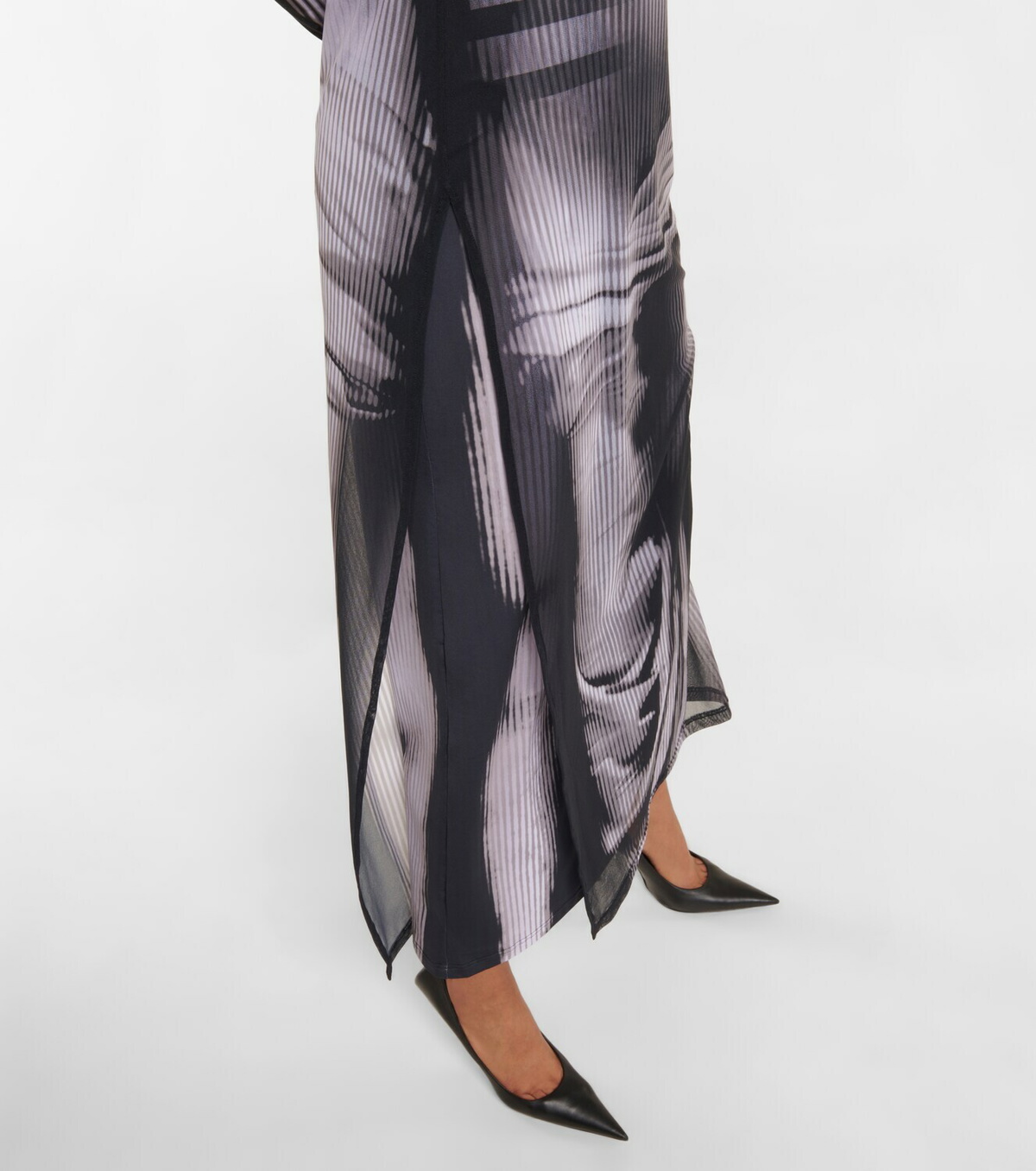 Y/Project - x Jean Paul Gaultier Body Morph mesh maxi dress