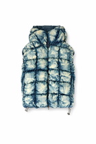 Diesel Tie-dyed denim puffer vest - Winter Jackets - Unisex - Blue