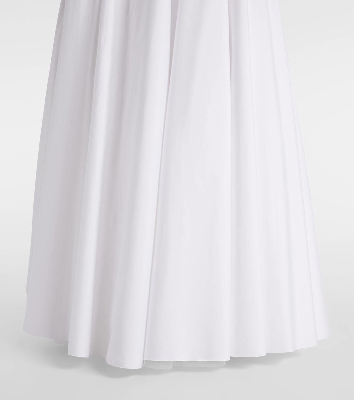 Giambattista Valli Cutout ruched off-shoulder cotton gown