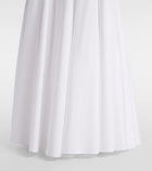Giambattista Valli Cutout ruched off-shoulder cotton gown