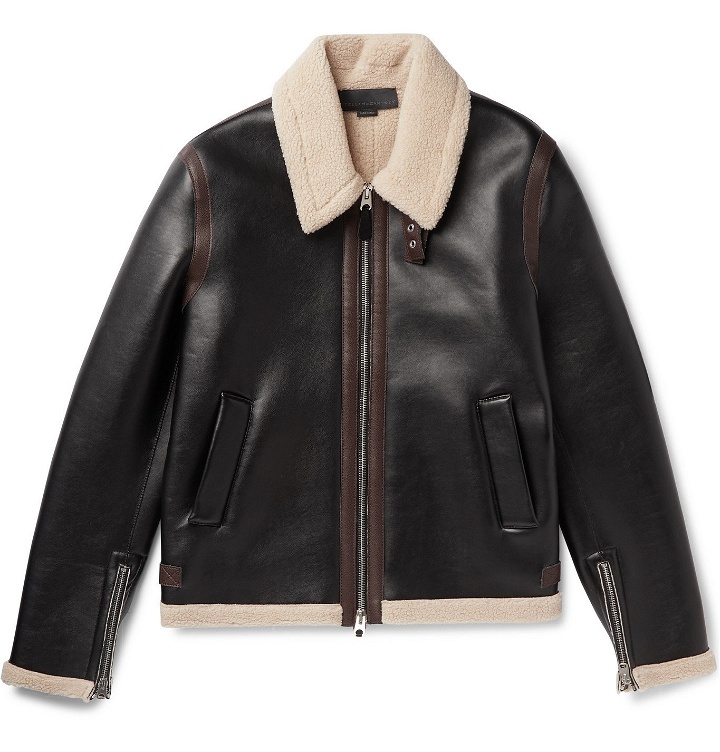 Photo: Stella McCartney - Lionel Faux Shearling-Trimmed Faux Leather Jacket - Brown