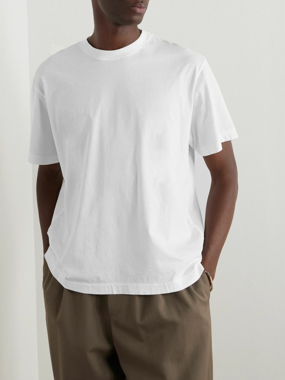 SSAM - Charlie Organic Cotton-Jersey T-Shirt - White