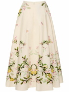 GIAMBATTISTA VALLI - Printed Cotton Poplin Long Skirt