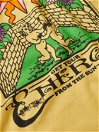 GOOD MORNING TAPES - Printed Organic Cotton-Jersey T-shirt - Yellow