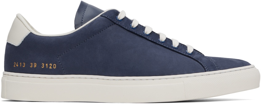 Photo: Common Projects Navy & White Retro Sneakers