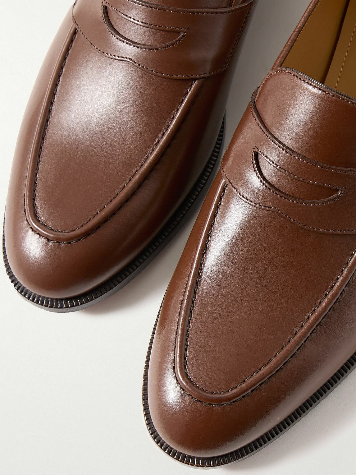 Loro Piana - Sergio Walk Leather Penny Loafers - Brown