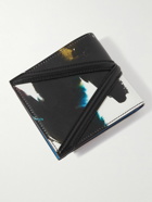 Alexander McQueen - Abstract Printed Leather Billfold Wallet - Black