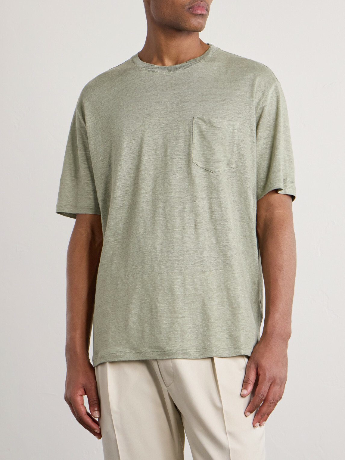 Ralph Lauren Purple label - Linen-Jersey T-Shirt - Green