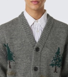 Junya Watanabe Intarsia wool and mohair-blend cardigan