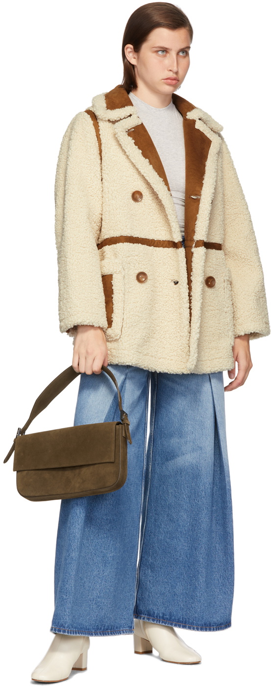 Stand Studio Off-White Sherpa Chloe Jacket