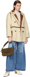 Stand Studio Off-White Sherpa Chloe Jacket
