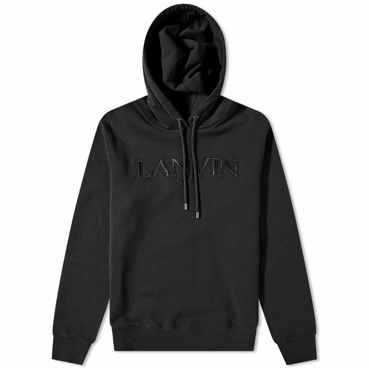 Photo: Lanvin Men's Logo Popover Hoody in Black