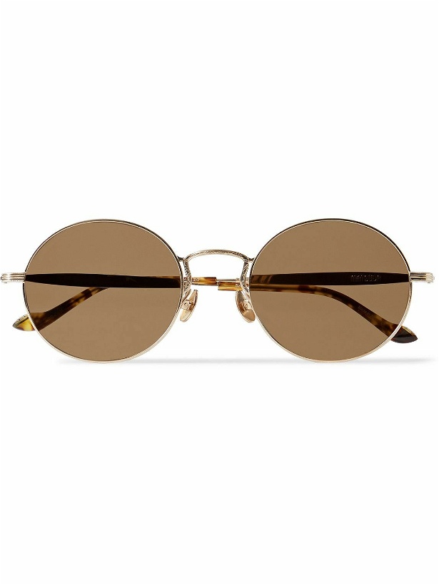 Photo: Matsuda - Round-Frame Gold-Tone and Tortoiseshell Acetate Sunglasses