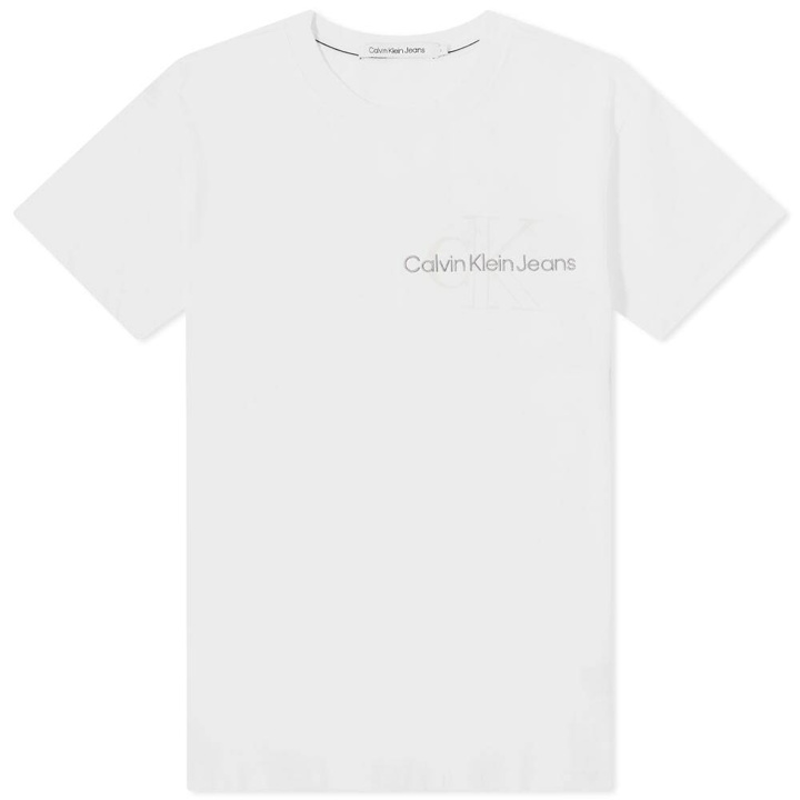 Photo: Calvin Klein Men's Two Tone Monogram Back Logo T-Shirt in Bright White