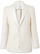 Favourbrook - Randwick Slim-Fit Herringbone Linen and Silk-Blend Tuxedo Jacket - Neutrals
