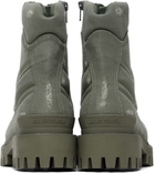 Balenciaga Khaki Combat Strike Boots